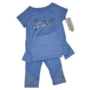 Toddler Girls Brave Short Sleeve Active Top & Capri Leggings Set Cat & Jack Blue